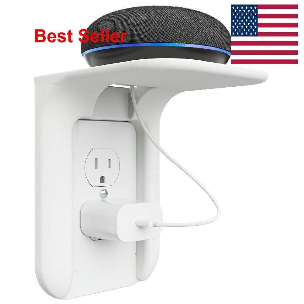 Outlet Shelf Wall Organizer Space Saving Duplex Holder Bathroom Kitchen